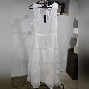 Lulu's White Tiered Dress